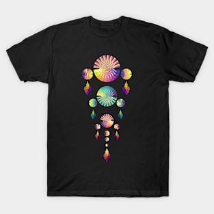 Dream Catcher Triple Tier | Combo 3 Sunset, Peacock and Volcano (Black) T-Shirt